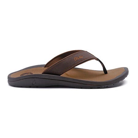 Men’s OluKai Brown Flip Flops Size 8 - Like New OluKai Ohana Large Size Water-Resistant Flip-Flop Sandals  main image 3