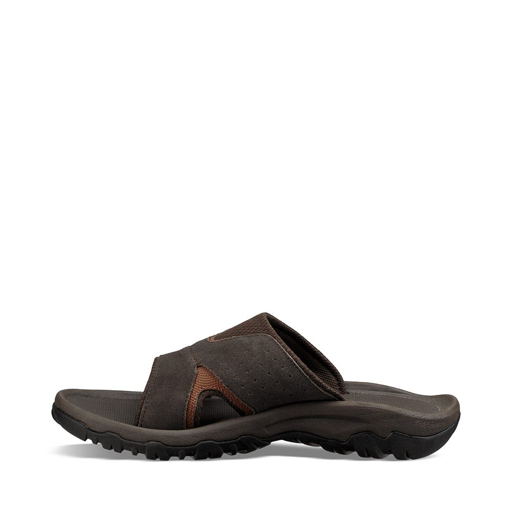 Teva Men\'s Dark Brown Slide Sandals Teva Voya Leather Slide Sandal - Men main image 3