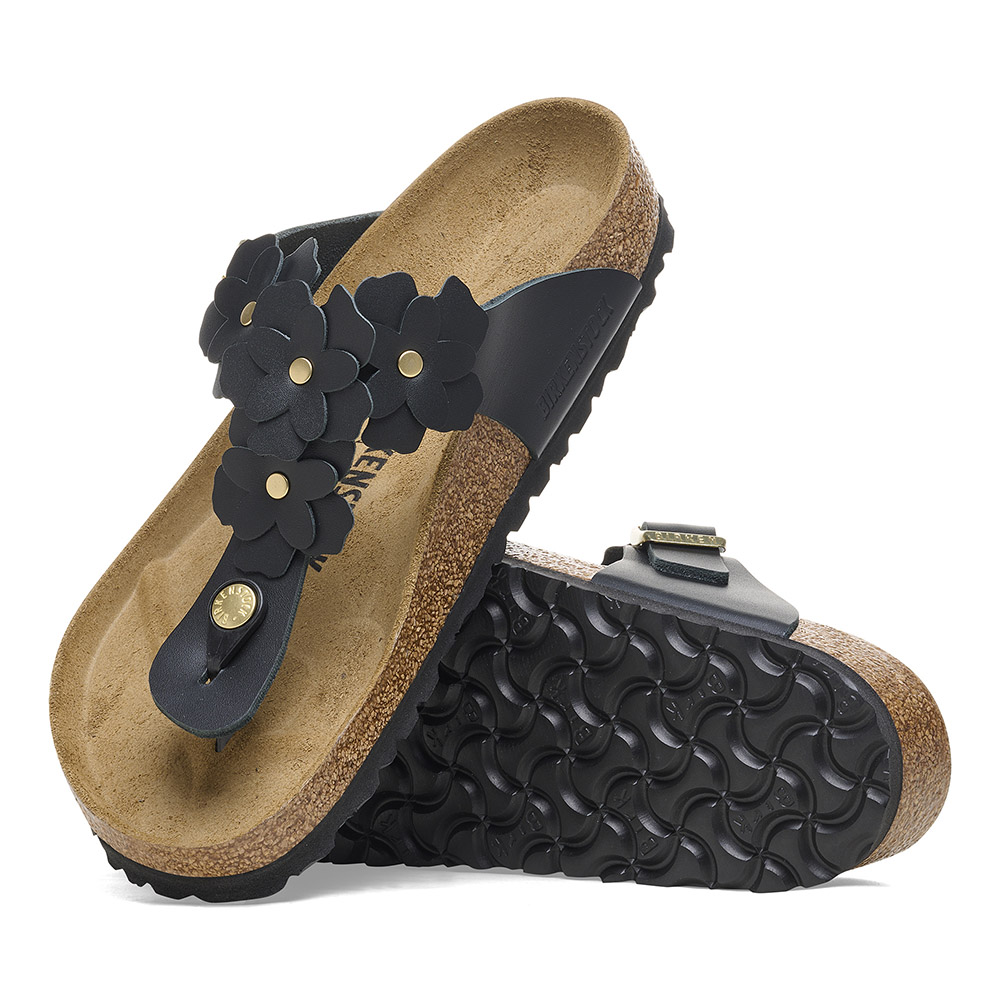 BIRKENSTOCK ギゼ　フラワー　23センチ Gizeh Flower Leather Black | BIRKENSTOCK