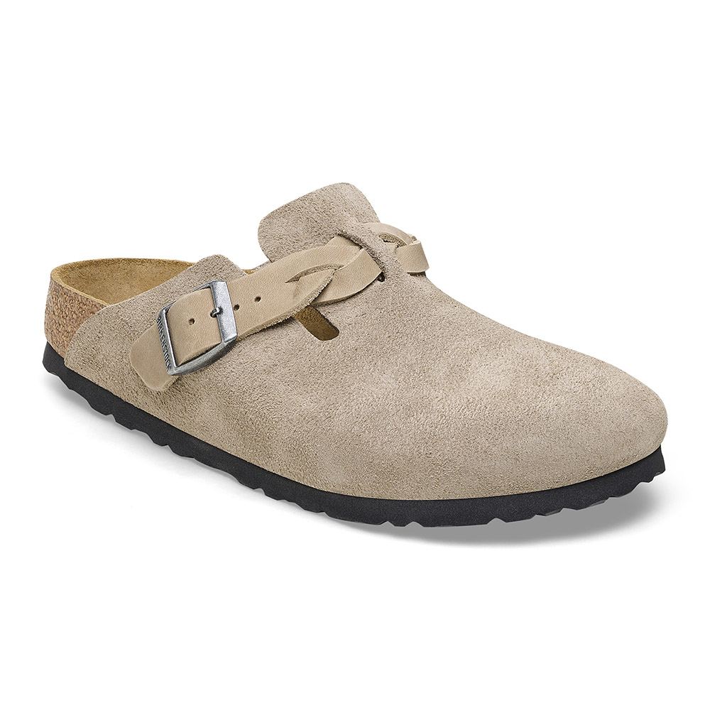 【関税&送料込】Birkenstock Slipper Boston Braided Colour Ba Boston Braided Suede Leather Zinfandel | BIRKENSTOCK
