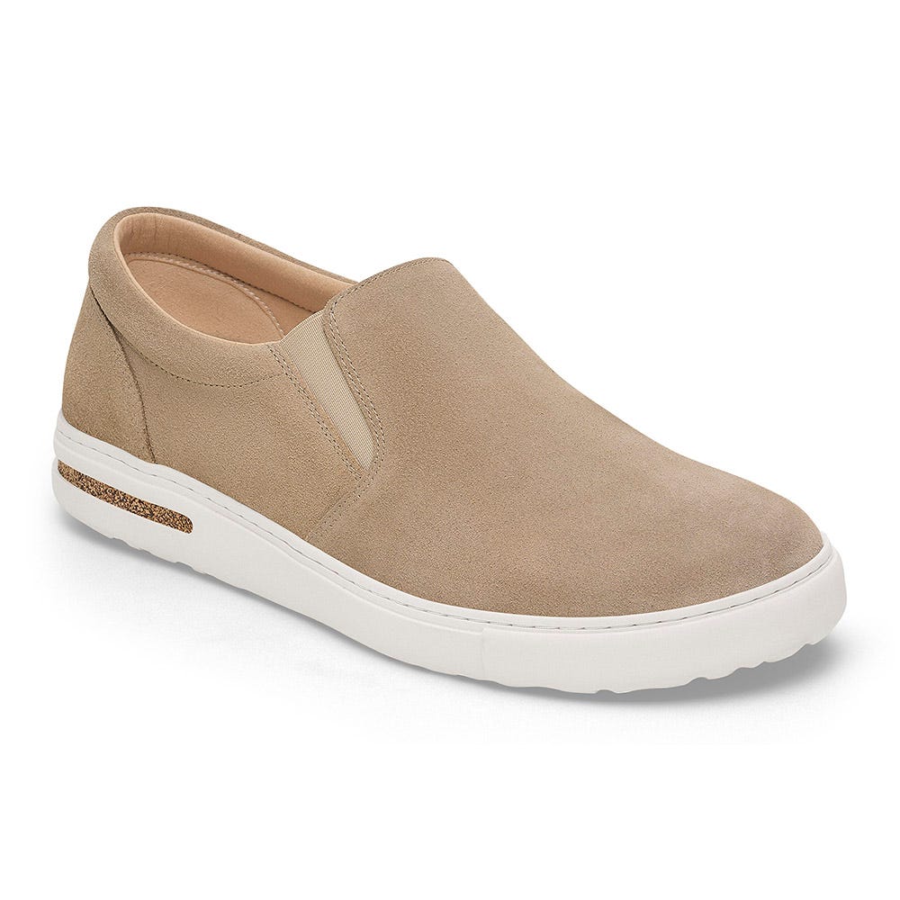 Birkenstock Men\'s Beige Suede Slip-Ons Highwood Slip On Men Suede Leather in Color Taupe  main image 3