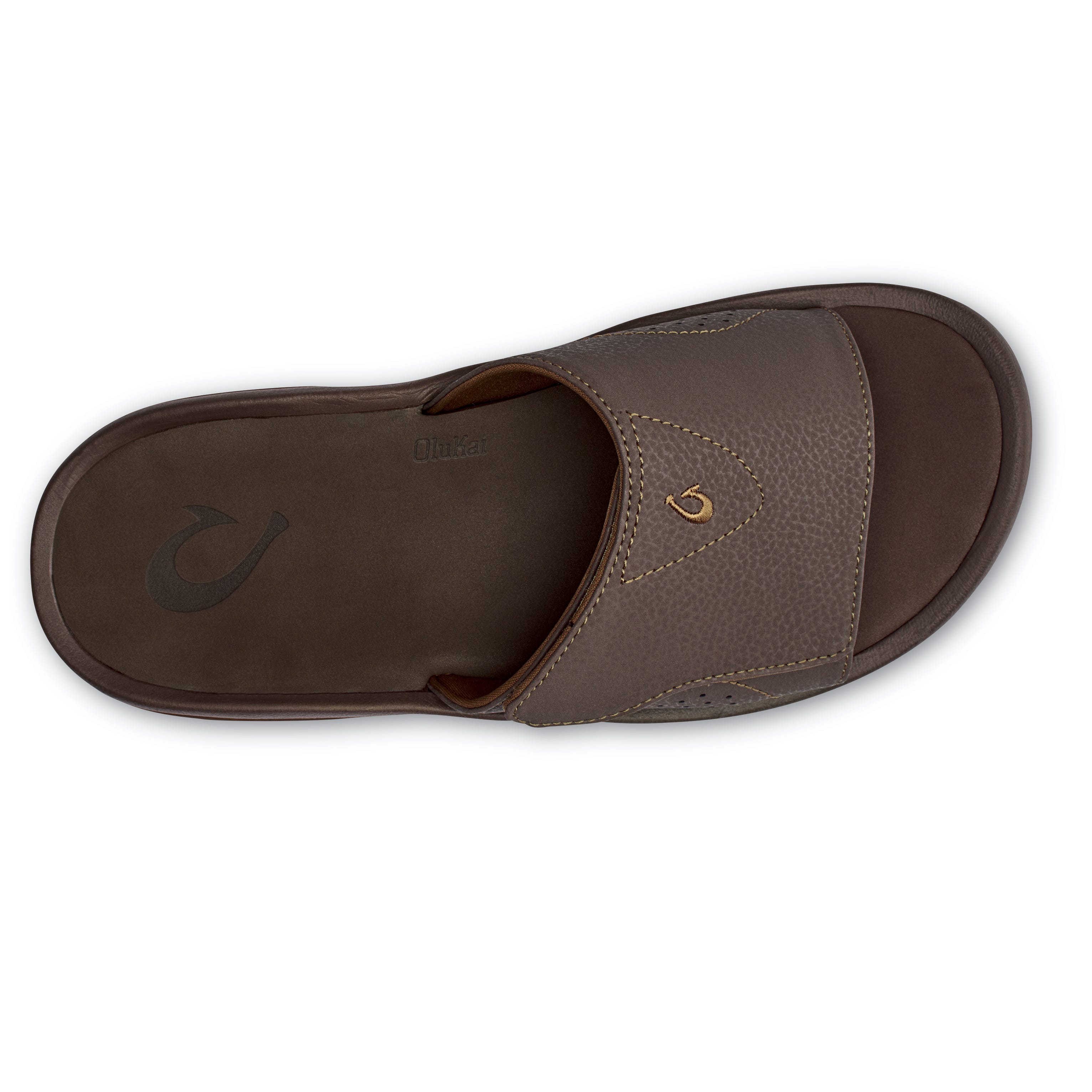 Olakai Nalu Men’s Versatile Slide Sandals Brown Size 9 Olukai Versatile Nalu Slide Sandals Men US M7 Brown Leather  main image 4