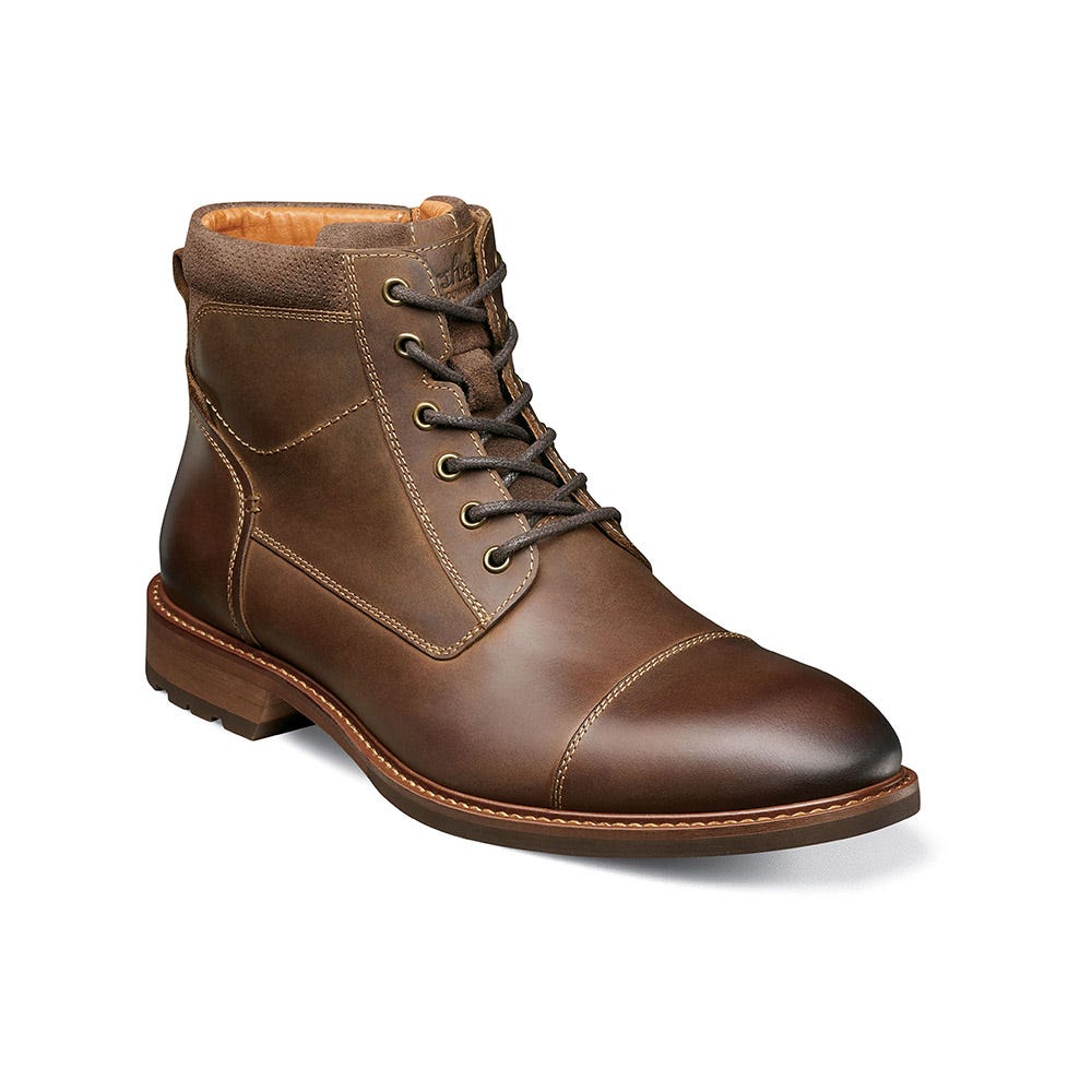 Men's Florsheim Lodge Cap Toe Lace Up Boot | Schuler Shoes