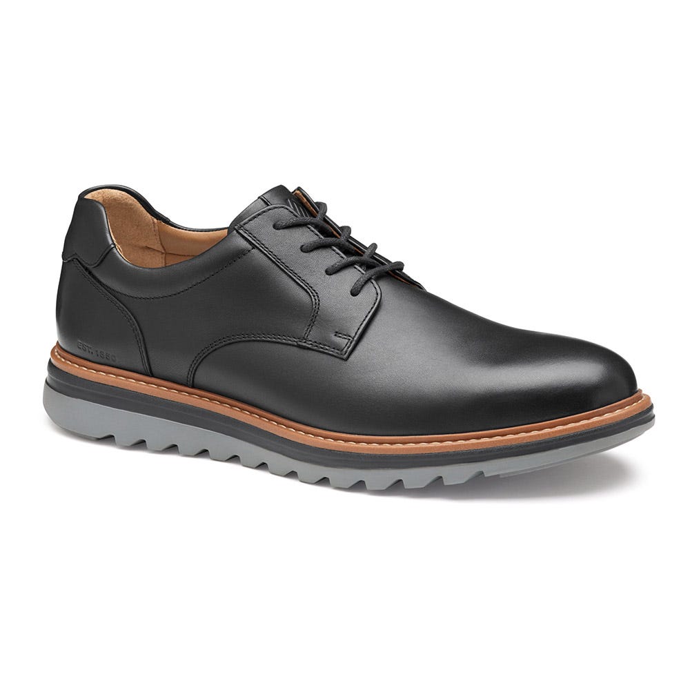 plain toe johnston murphy dark brown dress sneakers Johnston & Murphy Collection Flynch Plain Toe - Black main image 1