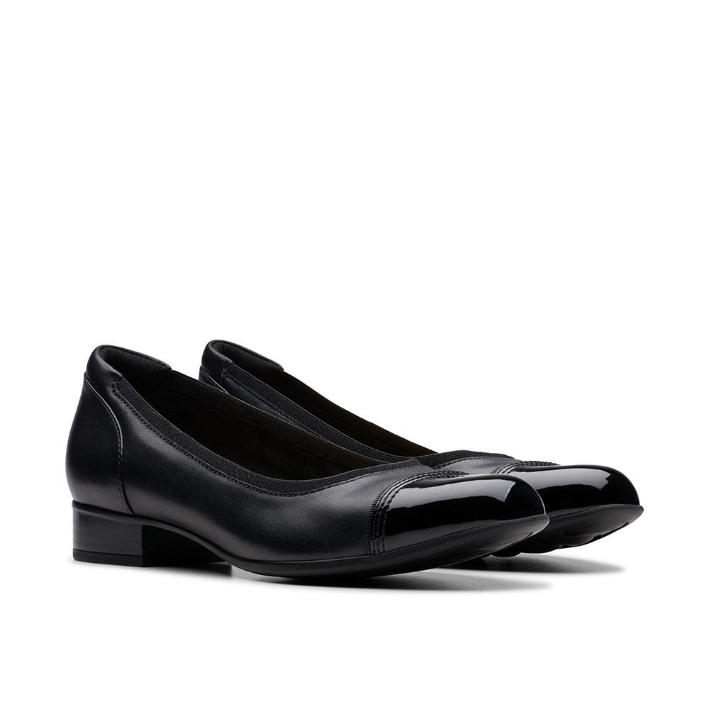 clarks ladies dress shoes Womens Iridessa May Black Leather Pumps