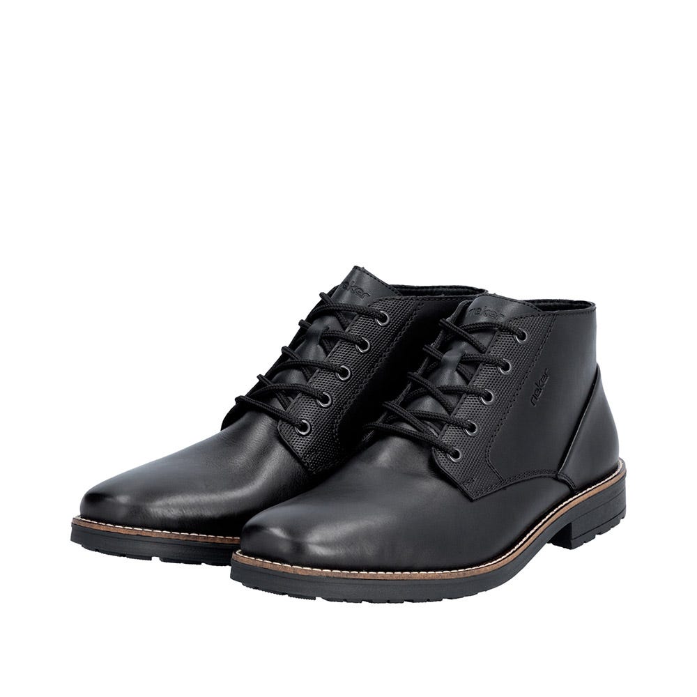 Rieker U0071 Stivali Uomo In Pelle Nabuk | Impermeabili E Caldi | Fodera In Lana Vergine | Cerniera Laterale