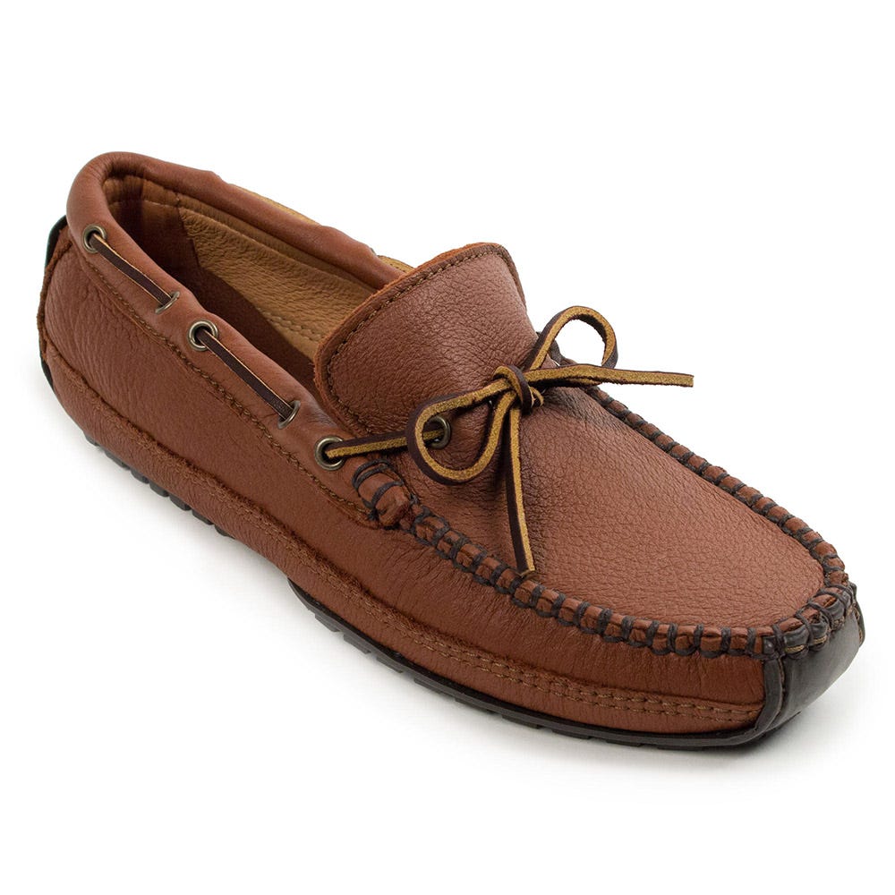未使用　MINNETONKA ブラウン 28センチ　US10インチ Minnetonka Tie Tred (Men's) - Brown Ruff – Chiappetta Shoes