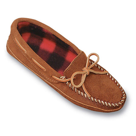minnetonka double bottom fleece moccasin