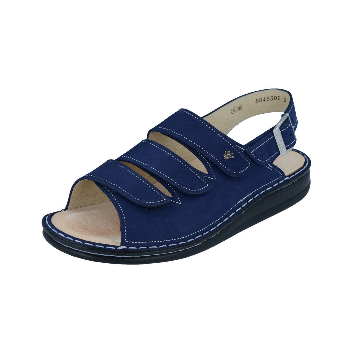 Finn Comfort Sylt Black Leather Triple Strap Wedge Sandals Men’s Sz 43EU/10M US Sofft Newbury Wedge Sandal - Free Shipping | DSW main image 4