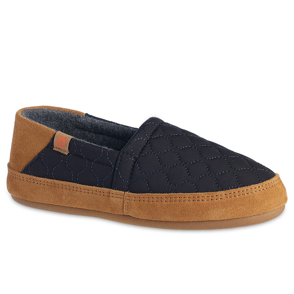 Acorn Moc Slipper Pantofole Donna Con Tacco In Pelle Scamosciata Pieghevole E Fodera In Micro-Pile - Uso Interno/Esterno