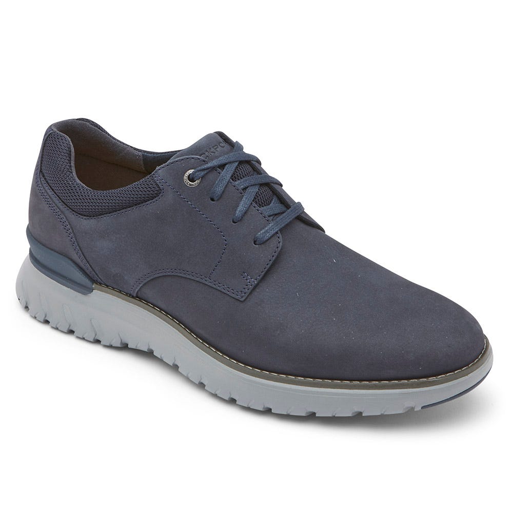 靴 que shoes / plain Rockport Total Motion City Plain Toe Mens Blue Wide Oxfords