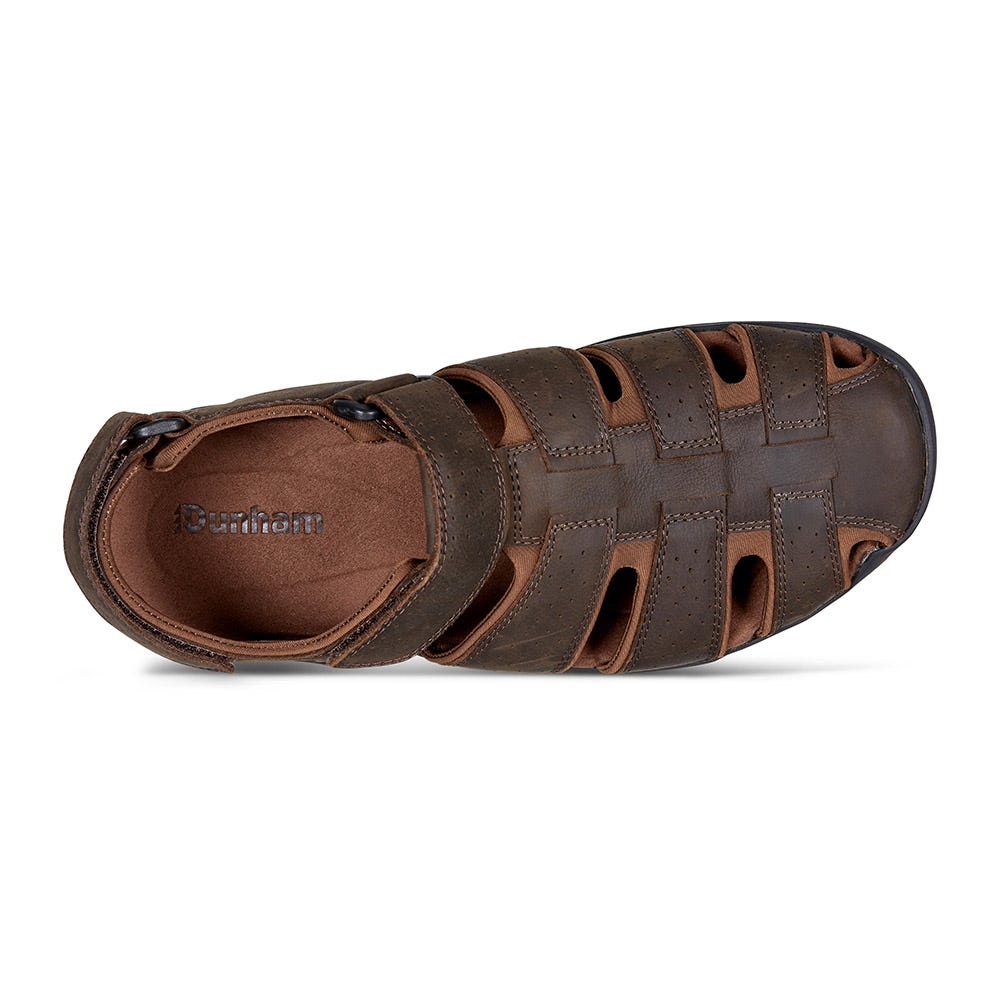 Dunham Norwood Fisherman Sandal Men\'s Size 8 Hook and Loop comfort Padded Amazon.com | Dunham Norwood, Black Leather, 8 X-Wide | Sandals main image 4