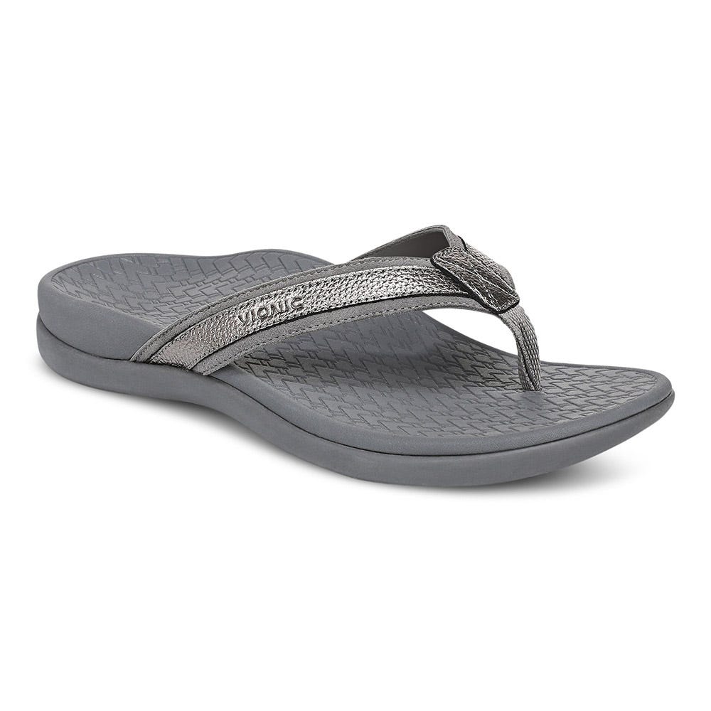 Vionic Charcoal Tide II Toe Post Adjustable Slide Sandal 13 Men main image 3