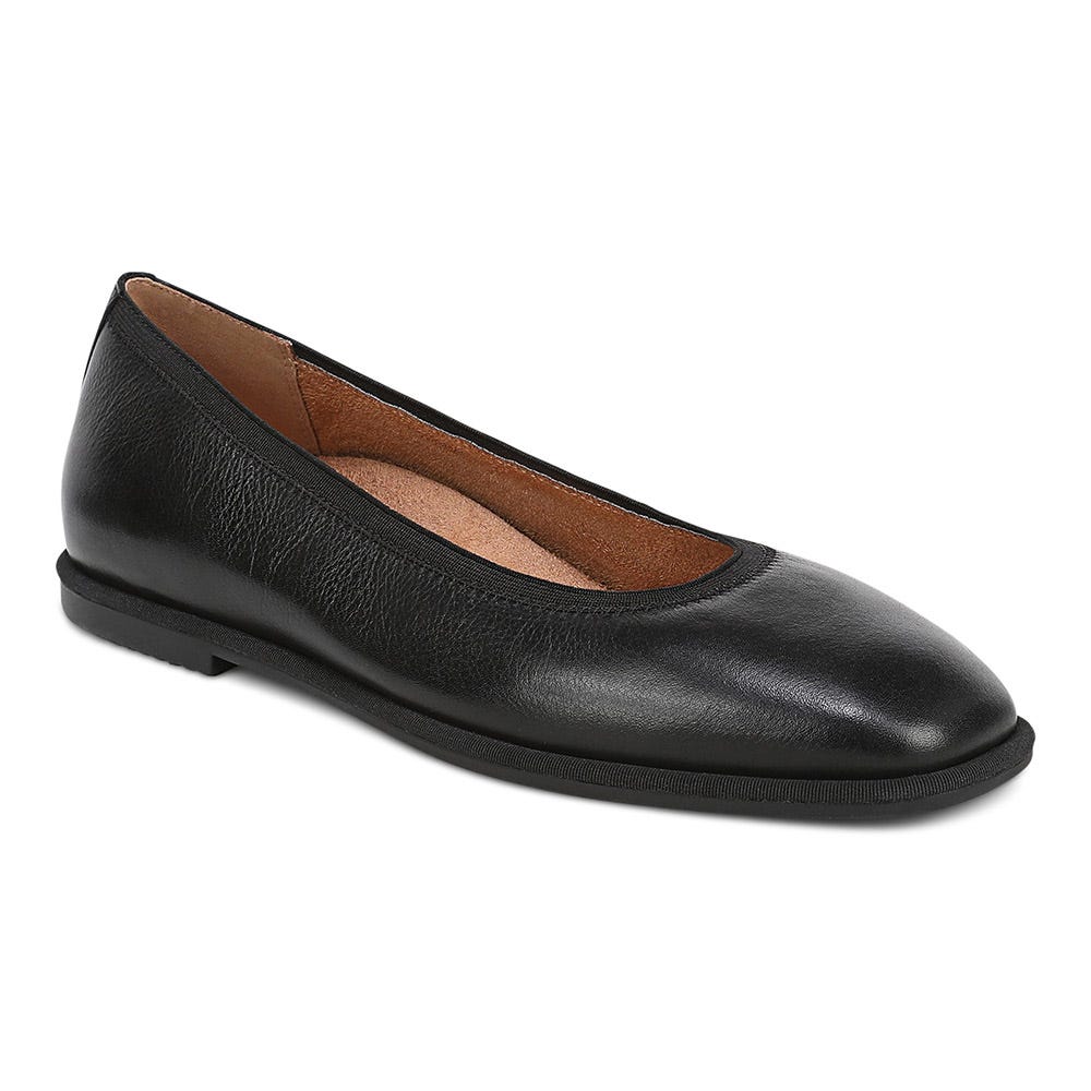 blue dress for baby girl Women's Sadie Square Toe Slip-on Ballet Dress Flats - Black Leather main image 0