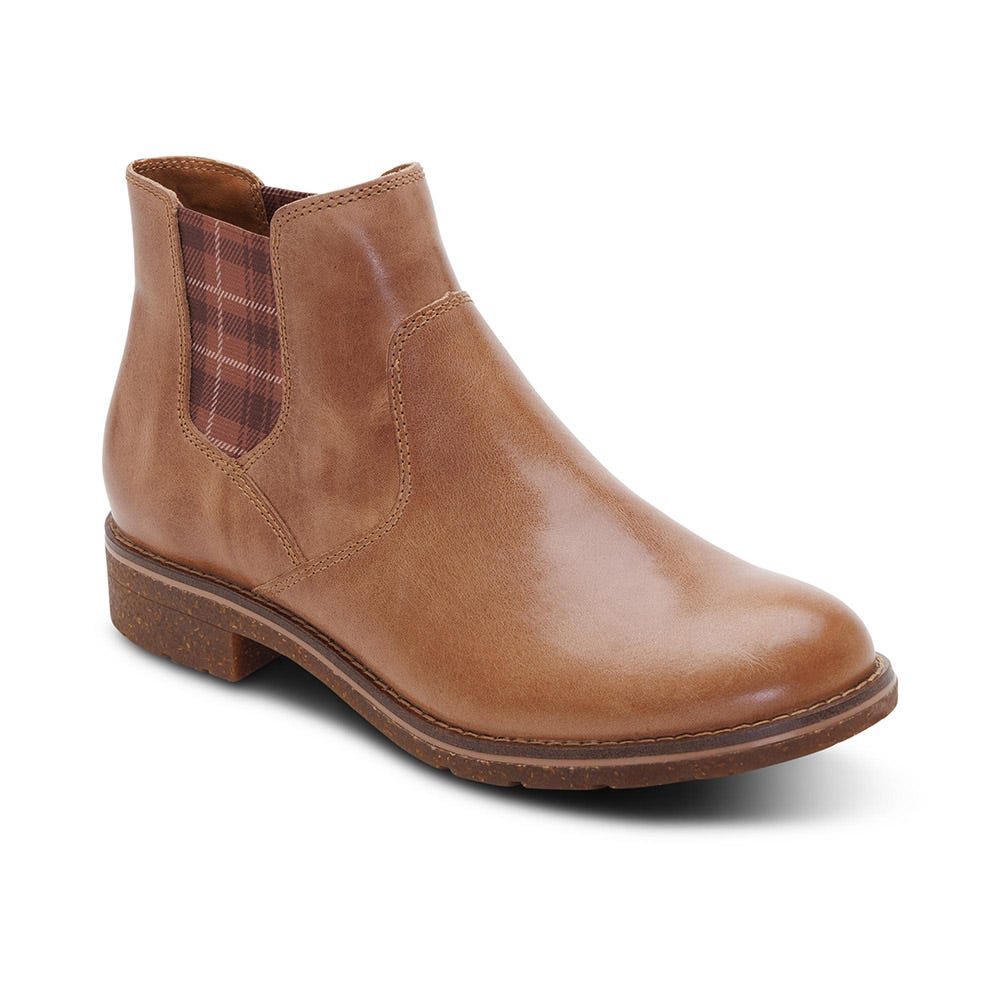 brown dress boots ladies - Women's These leather ankle boots NOX 2-20 Victorian boots 22nd Birthday Outfits Dresses Size:L (Bust 80-90 cm)