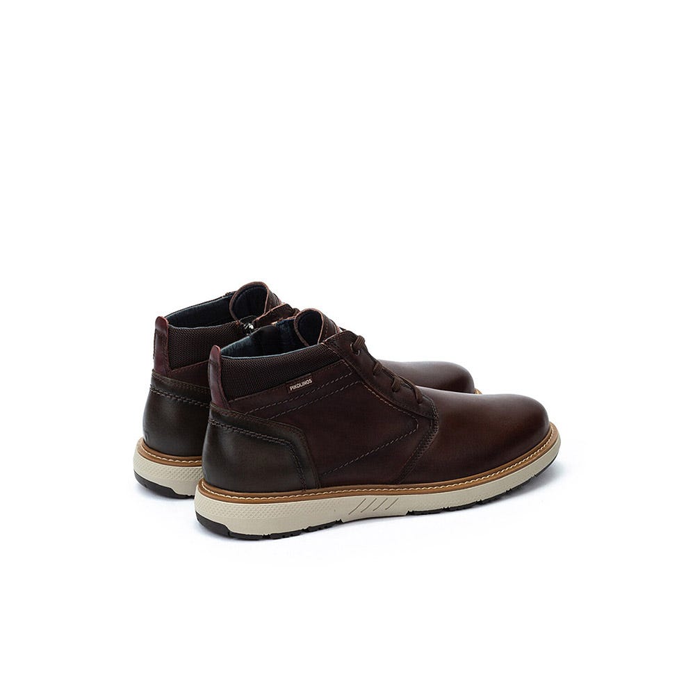 PIKOLINOS Men\'s Two-Tone Leather Chukka Boots in Black, Gray & Tan PIKOLINOS | Shoes | Pikolinos Mens Irun Chukka Brown Boots  main image 3