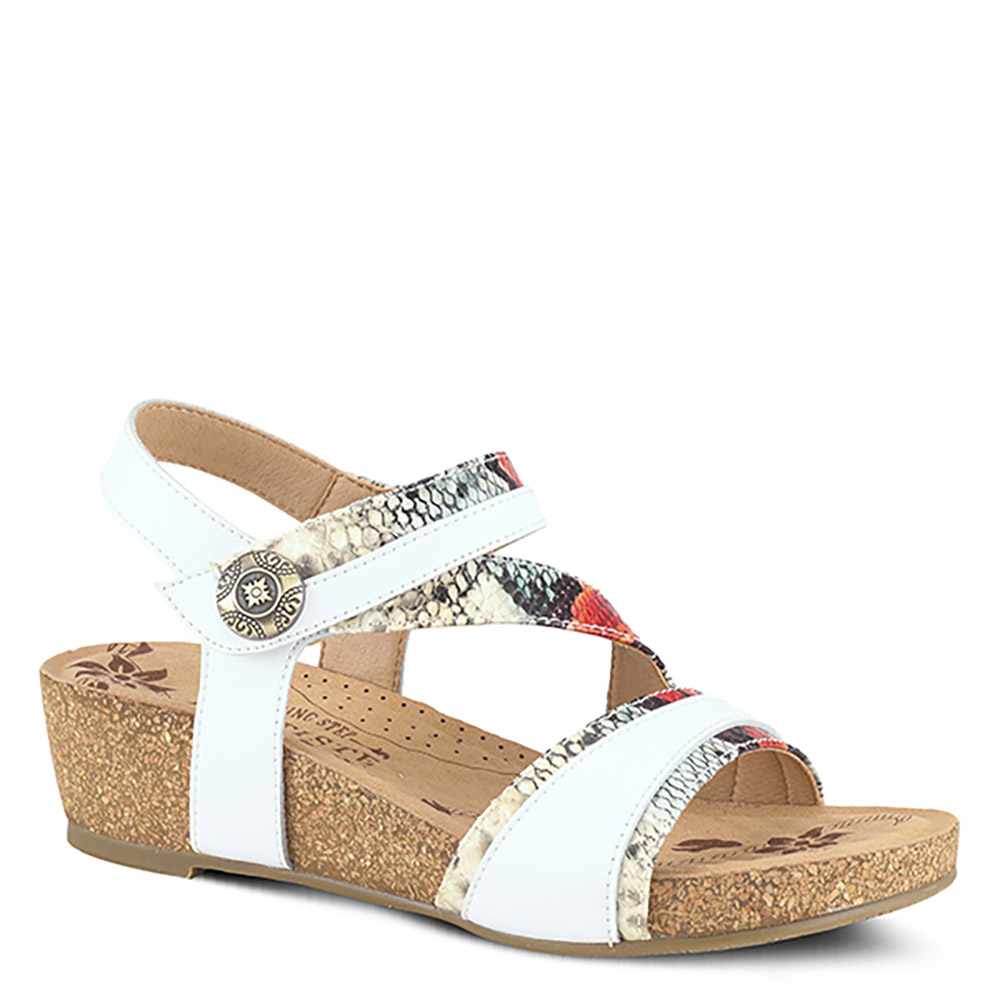 ladies white comfy sandals