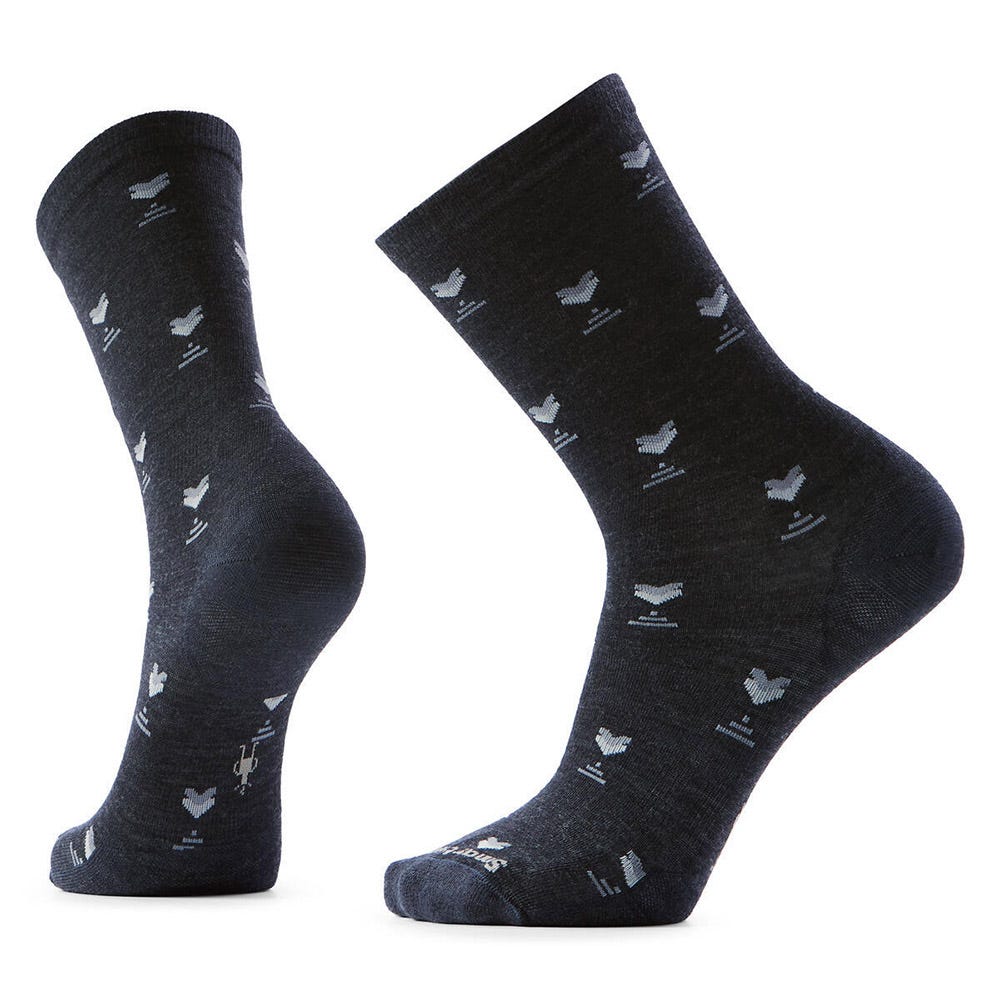 men's smartwool dress socks Smartwool Everyday Waffle Press Crew Sock Deep Navy, XL