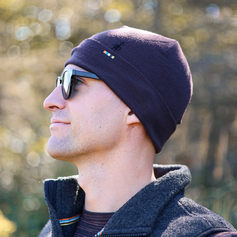 Thermal Merino Reversible Cuffed Beanie Classic Minimal Winter Warm Hat Smartwool Thermal Merino Reversible Cuffed Beanie | Alpine Shop main image 4