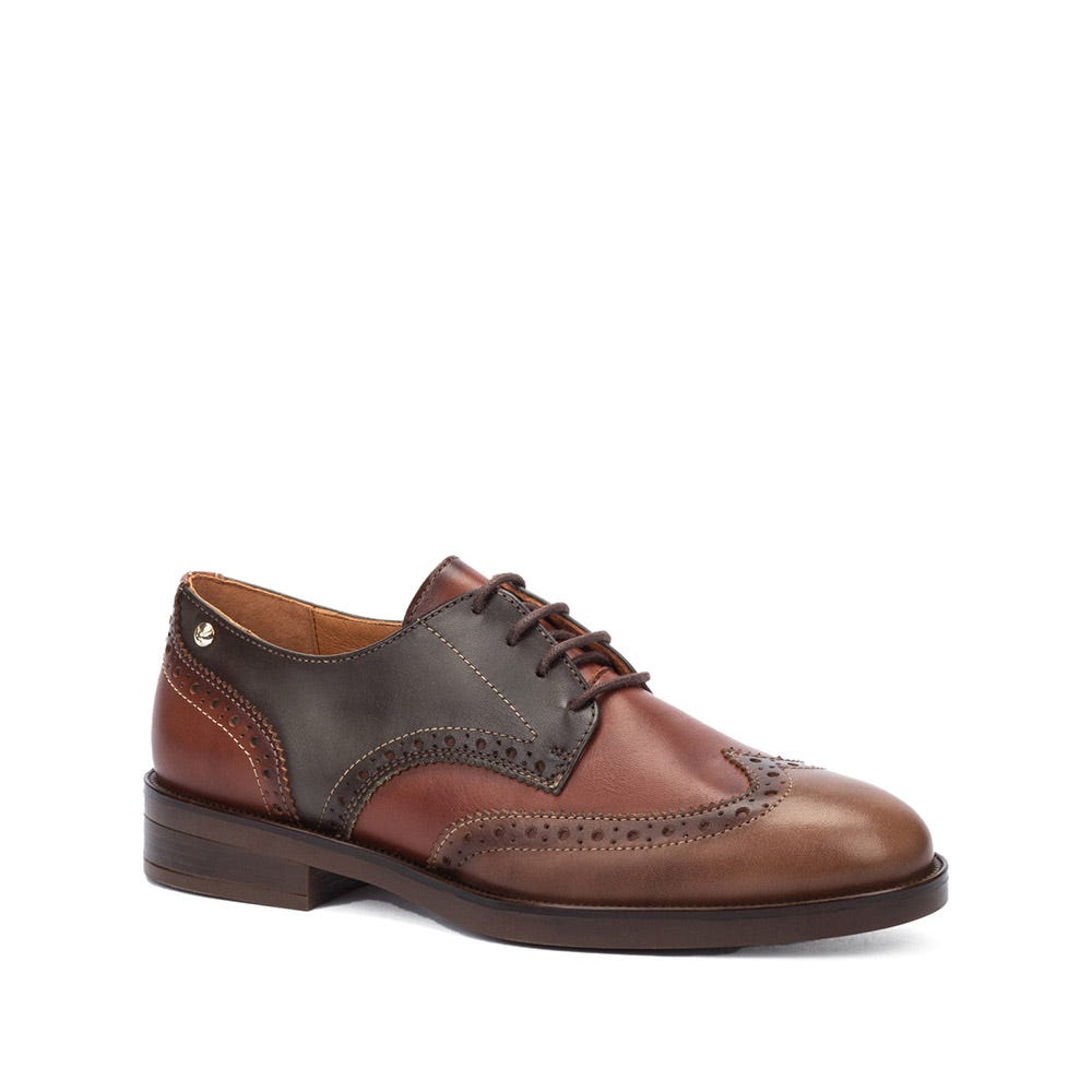 PIKOLINOS Two-Tone Brown and Black Wingtip Derbys Pikolinos Avila Two-Tone Dress Shoes Men main image 3